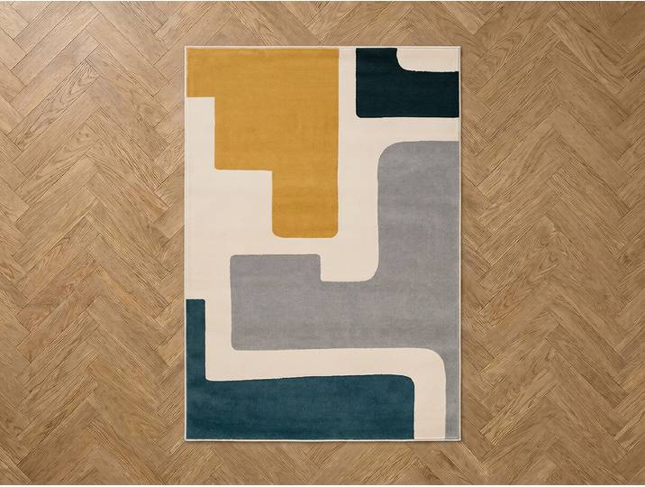 Tapis poils ras MONIQUE motif abstrait
