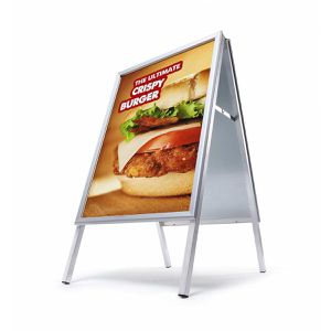 Showdown-Displays Kundenstopper Outdoor DIN A2, 32 mm Profil, mit Metallrückwand