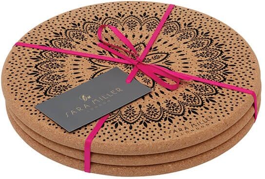 Sara Miller London Sara Miller Artisanne Noir Set of 3 Cork Trivets