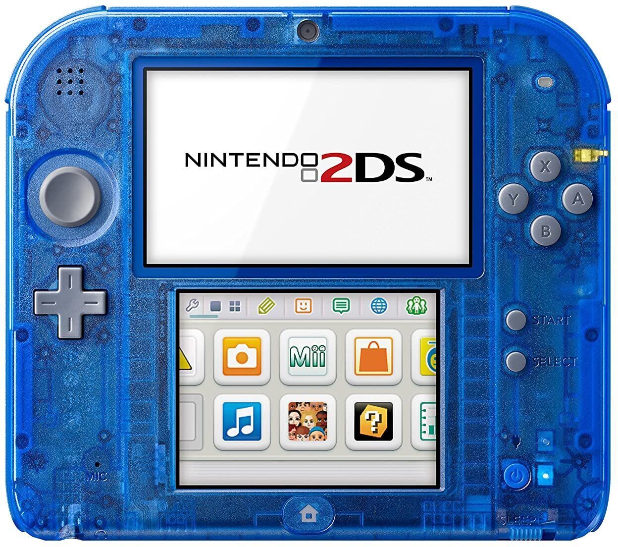 Nintendo 2DS   Transparent/Blau - Refurbished