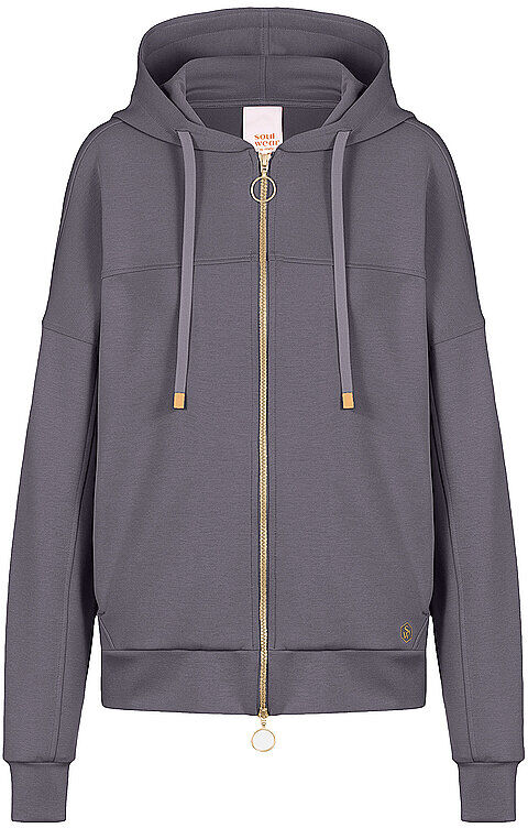 MEY Loungewear Sweatjacke SMOOTH serious grey grau   S S
