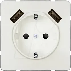 SIE 5UB18700TW01 - DELTA style Schutzkontakt-Steckdose mit doppeltem USB-Ladegerät