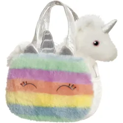 Aurora Fancy Regenbogen Einhorn in einer Tragetasche ca. 21 cm - Plüschfigur (20 cm)