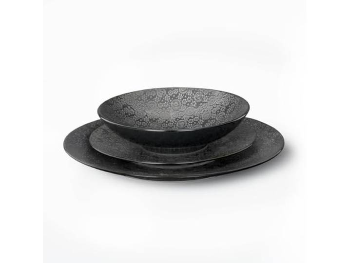 Médard de Noblat Black Japan Geschirrset, 18-teilig