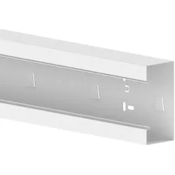 GGK 11726 Brüstungskanal-UT BRS 60x130mm-9010, Stahl, 80 mm Oberteil, alpinweiß BRS 60x130/80-UT BRS60x13080UT  - 2 Meter