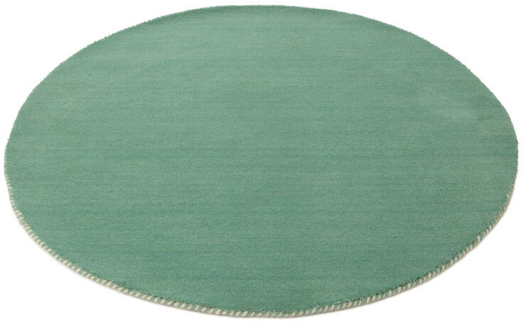 Carpetfine Wool Hand Woven Area Rug Turquoise Approx. 60cm