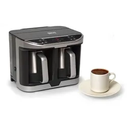 MERAY Türkische Kaffeemaschine Dual Pro, Doppelkanne bis zu 8 Tassen