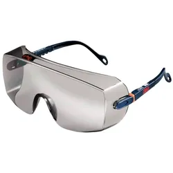 3M 2801 Schutzbrille AS/UV, PC, grau getönt, einstellbar, ideal als Überbrille für Brillenträger