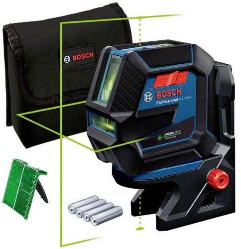 Bosch Professional GCL 2-50 G Kreuz und Punktlinienlaser inkl. Tasche Reichweite (max.): 15 m
