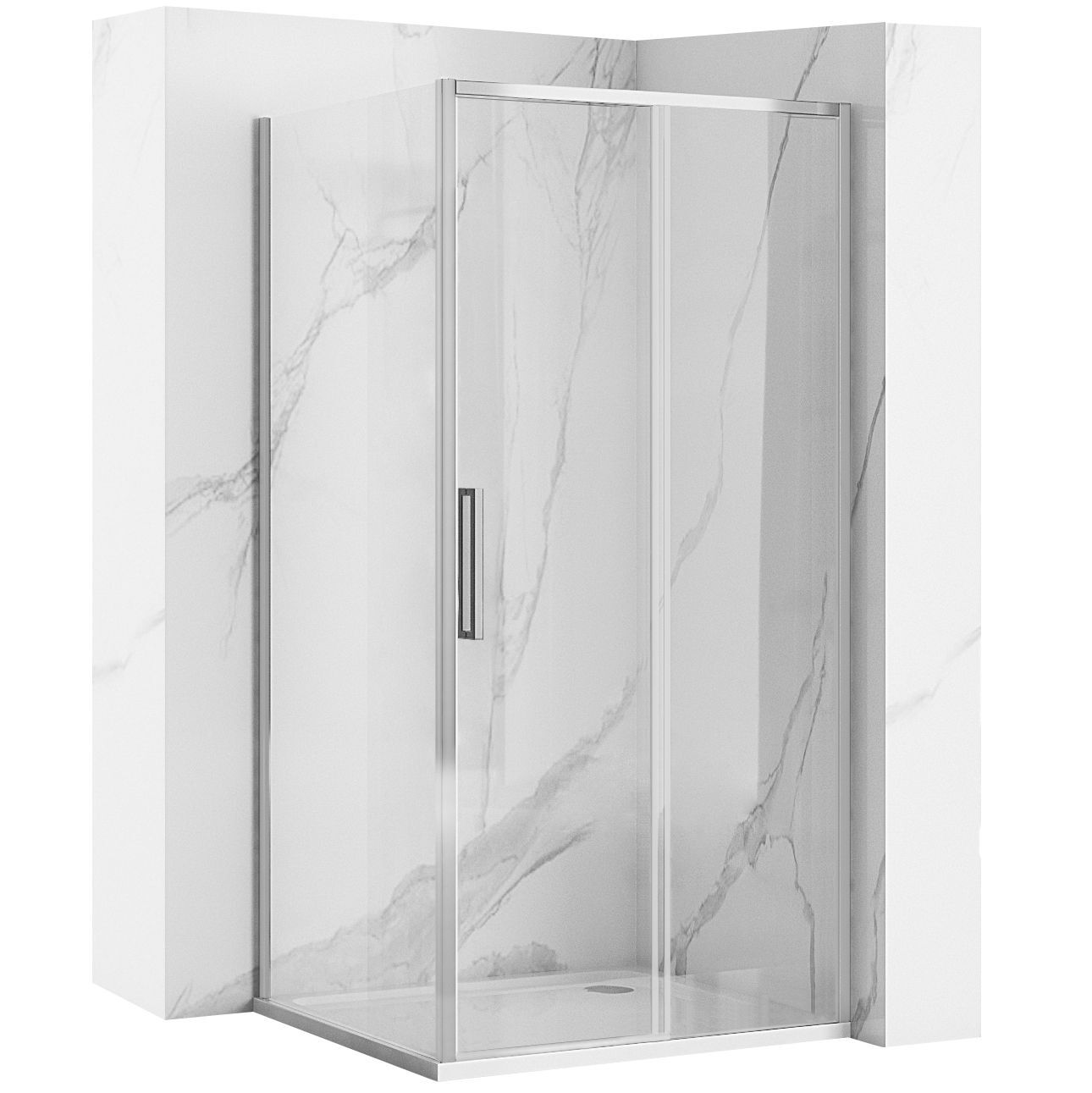 Eckduschkabine Rea Rapid Slide 160X90 Chrome
