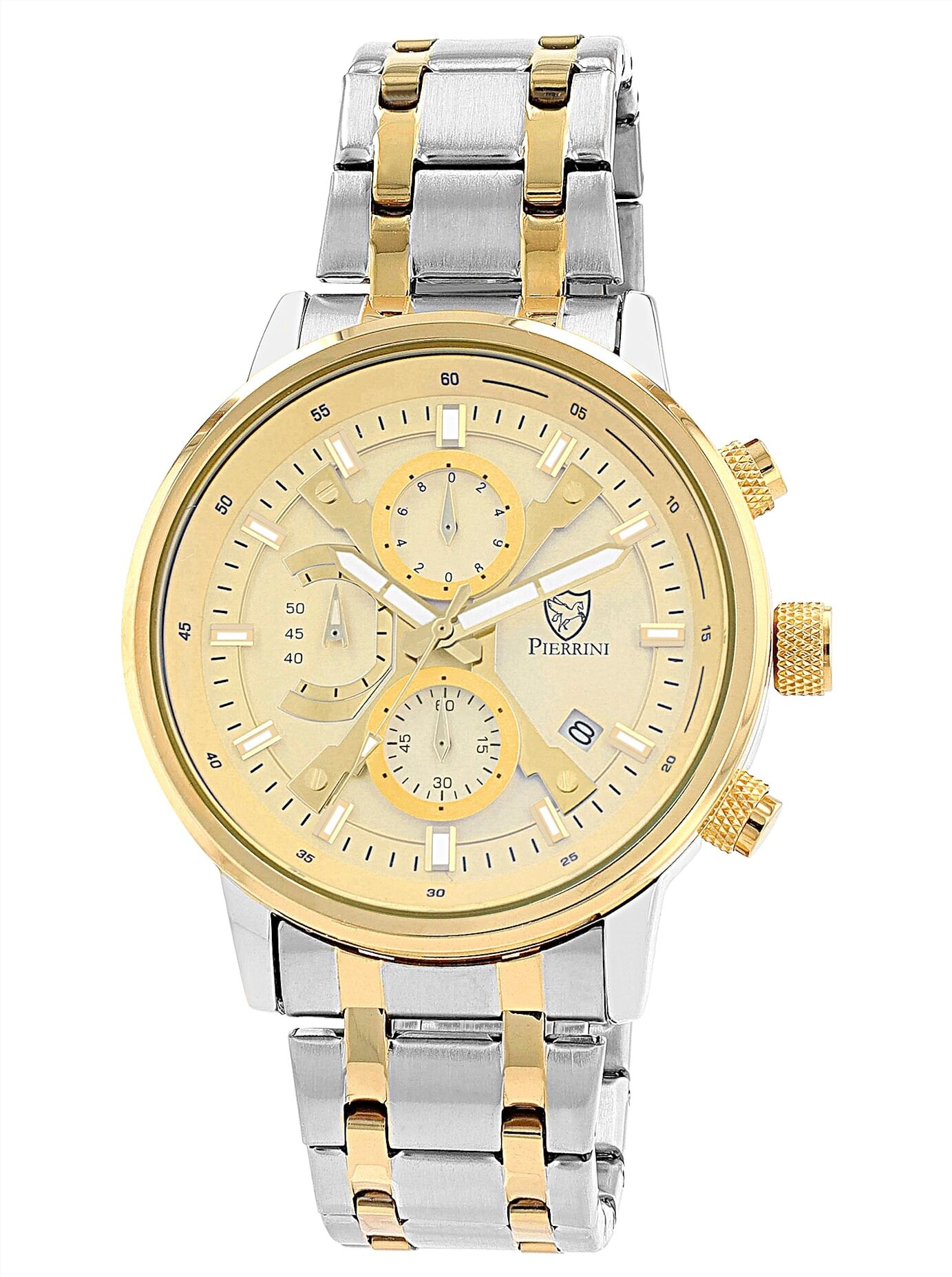 Chronograph, gold (bicolor), Armbanduhren, Herren, Chronograph