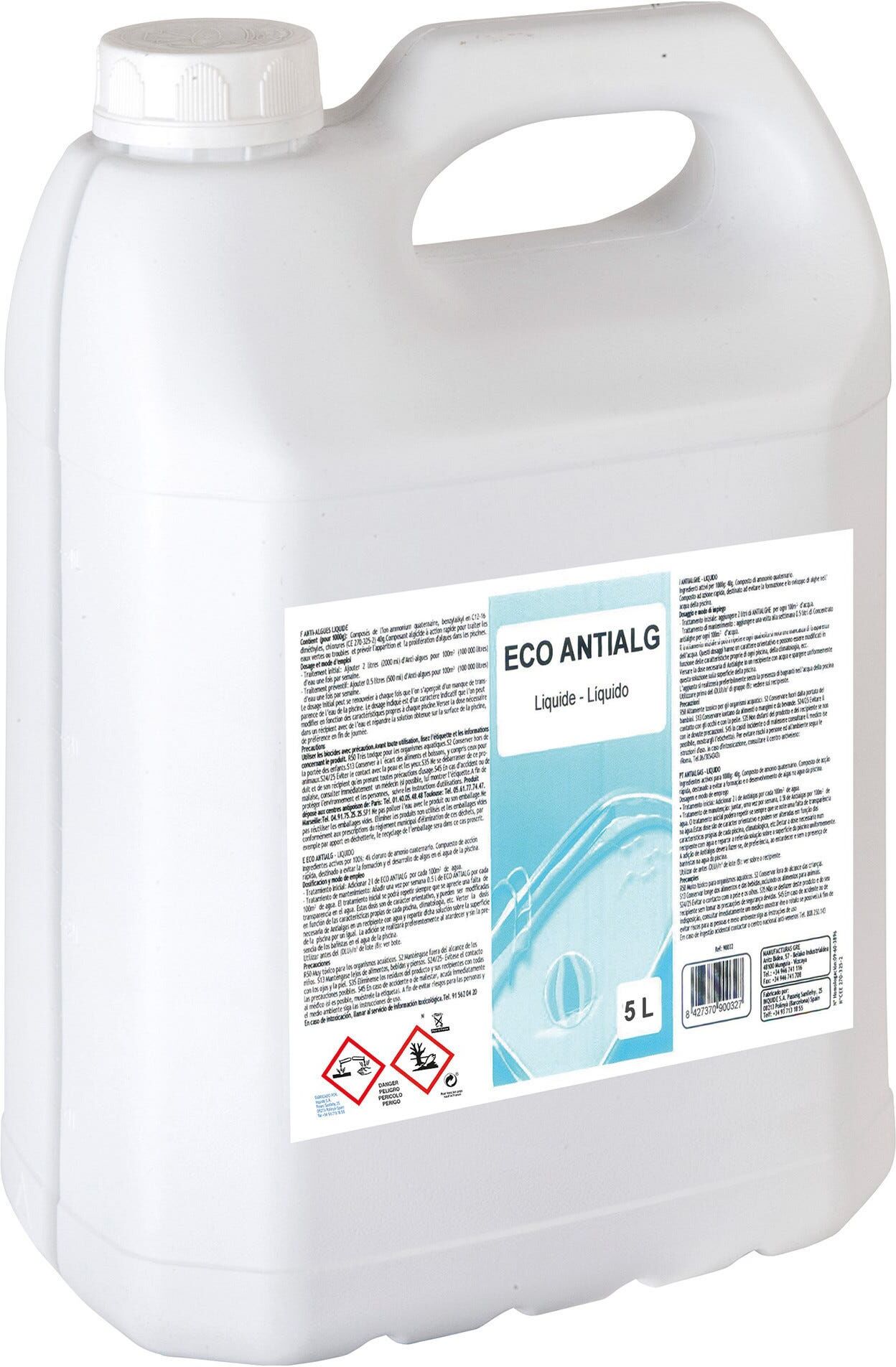Gre' TRATTAMENTO ANTIALGHE GRE ECO LIQUIDO 5 l PER PISCINE