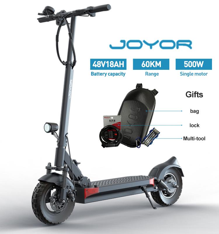 Y6-S Elektroroller für Erwachsene | 500-W-Motor, 48 V 18 Ah Akku, 10-Zoll-Offroad-Reifen, max. Tragfähigkeit 120 kg