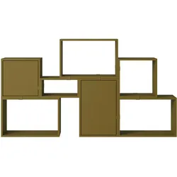 Muuto Stacked Storage Bookcase - Configuration 6, brown green