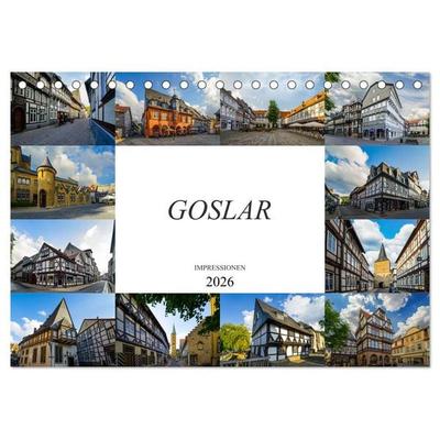 Goslar Impressionen (Tischkalender 2026 DIN A5 quer), CALVENDO Monatskalender