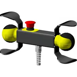 ABB JSD-TD25P-320700 Mobile 2-Handbedieneinheit 2x Safeball, Not-Halt, Spiralleitung 2/10 m +0,2m, IP55