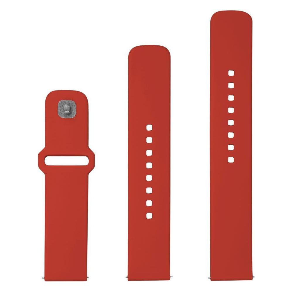 Fixed Sportlicher Silikongurt mit schneller Veröffentlichung für 22 mm intelligente Uhren, rot (22 mm, Silikon) (FIXSST2-22MM-RD)