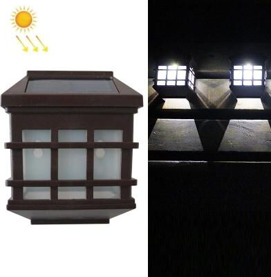 Everyday Crate Solar LED Wall Light Outdoor Waterproof Garden Fence Lamp With Auto Dusk To Dawn Sensor white Light