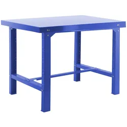 SimonRack Arbeitstisch für Werkstatt, 1500x730 mm, Metall-Arbeitsplatte, Tragfähigkeit 600 kg, Blau - BT-6