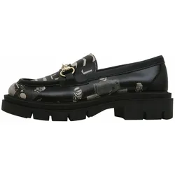 Loafer DOGO "Cindy Loafer Supper Blackwhite Damen Halbschuhe", Damen, Gr. 40, Normalschaft, beige (natur), Lederimitat, Schuhe Loafer, Handgefertigt