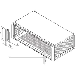 SCHROFF Blende vorne, zur EMV-Schirmung - SEITL.BLENDE 3HE PROPAC/PRO