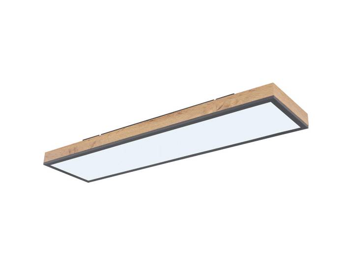 Novel Led-Deckenleuchte Ludwig, Graphitfarben, Opal, Metall, Kunststoff, Uni, 20x7.8x80 cm, Farben fixierbar, Farbtemperaturwechsler, Lampen & Leuchten, LED Beleuchtung, LED-Deckenleuchten