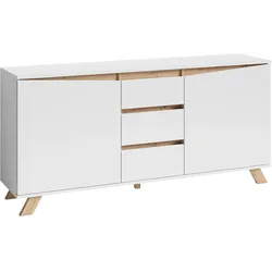 Sideboard B:160 cm Valentin 02 Weiß/Artisan Eiche Dekor
