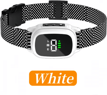 Inspire Picks YHLC Rechargeable Anti Bark Dog Collar Automatic Bark Control Training Collar d16 white