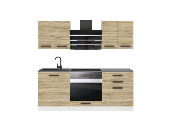 Cuisine Complète - B BELINI GROUP - MARY - Chêne Sonoma - 180 cm - Design Contemporain