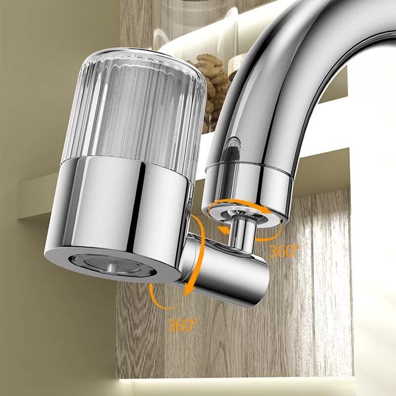 INF Robinet de cuisine pivotant à 720° avec filtre en acier inoxydable 316