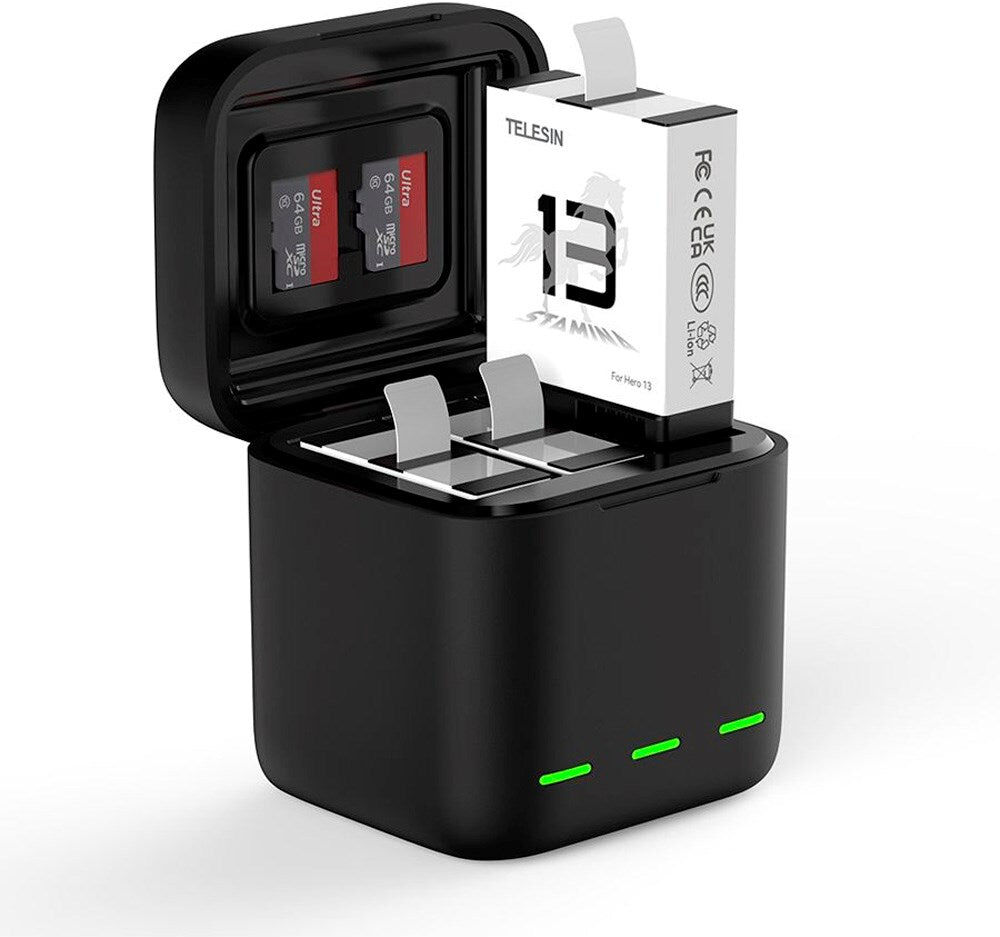 TELESIN Batteri Opladningscase til GoPro Hero 13 - Sort