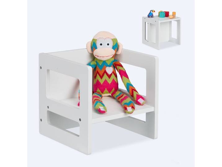 Relaxdays Wendbarer Sitzhocker für Kinder