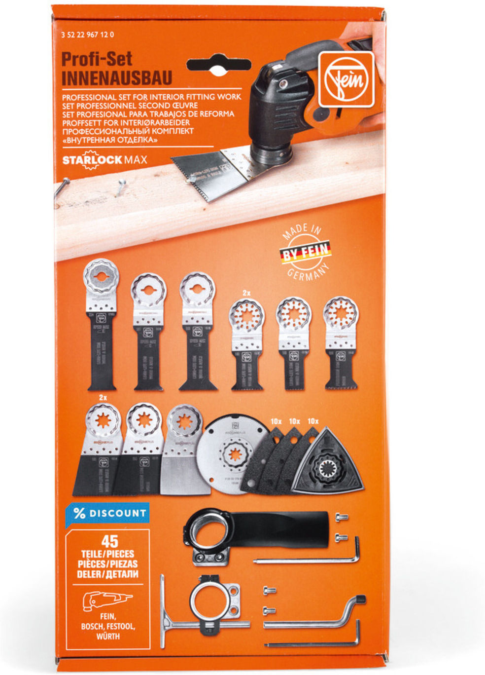Fein Profi Set Starlock Max INNENAUSBAU 45-teilig (35222967120   35222967120)
