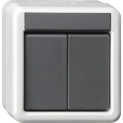 Gira 516230 Taster-BA 2f 2-Punkt KNX WG AP Grau