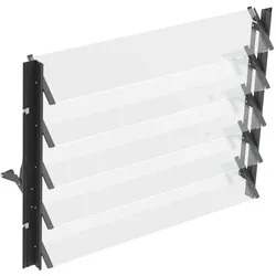 Vitavia Lamellen-Wandfenster aus Aluminium-schwarz
