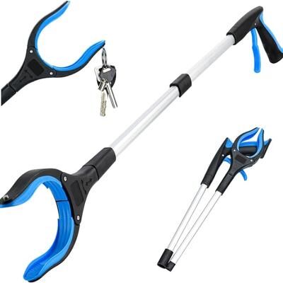 HomeDecorAndMore LLC Foldable Grabber With 360 Swivel Clip Blue