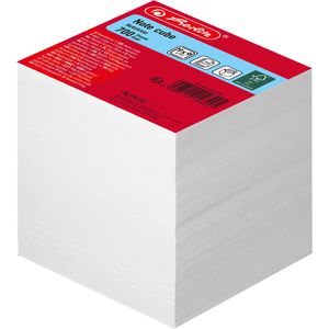 Herlitz Zettelklotz 146225, geleimt, 700 Blatt, weiß, 9 x 9 cm
