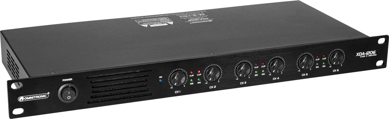 Omnitronic Xda-1206 6-Kanal Class-D-Verstärker