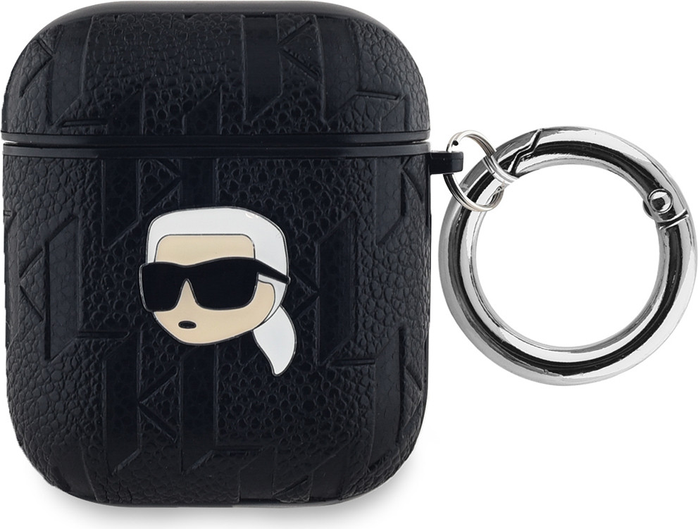 Karl Lagerfeld Monogram Karl Head Etui voor AirPods 1/2 - Zwart