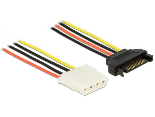 Delock Strom Anschlusskabel 0.2 m Schwarz, Rot, Weiß, Gelb