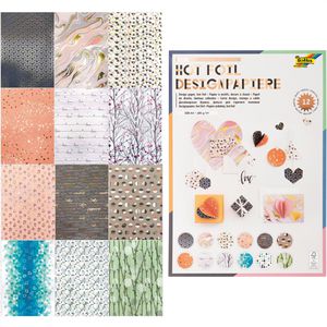Folia Motivpapier 11849 Hotfoil III Designpapier, A4, 165 g/m², mit Folienveredelung, 12 Motive, 12 Blatt
