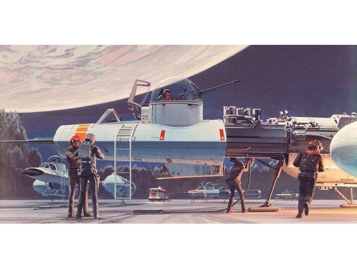 Fotobehang - Star Wars Classic RMQ Yavin Hangar 500x250cm - Vliesbehang