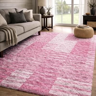 Addison Rugs Premium Washable Super Soft Geo Spencer Dream Shag Rug
