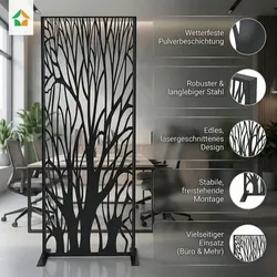 Dekorative Metallsichtschutzwand