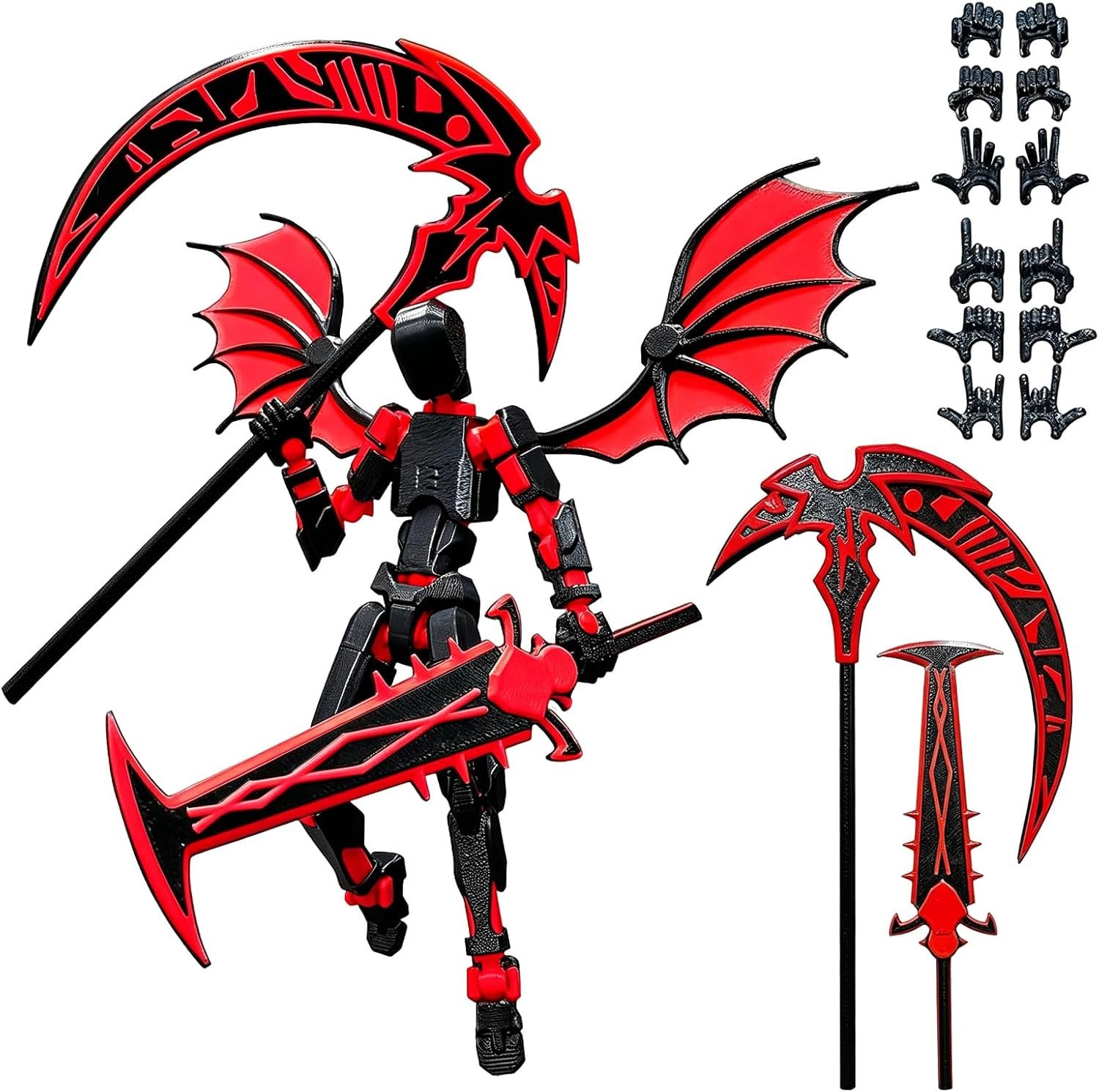 Homevero Action Figure 3D Geprinte Robot - Rood - Multi-Gewrichten - Personaliseerbaar