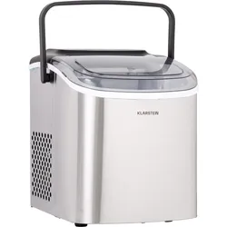 Klarstein Caldwell Eiswürfelmaschine Bulleteis 12kg/24h Wassertank: 1,3 l Edelstahl