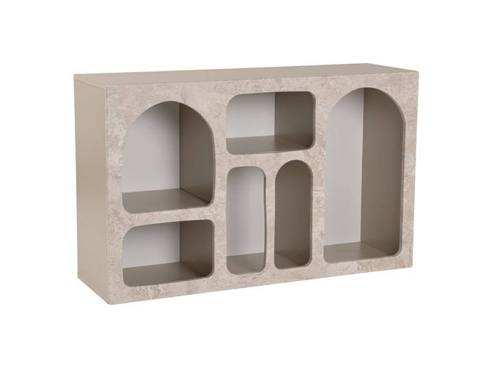 Console avec 6 niches beige 120 cm