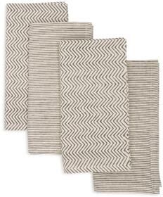 ASPEN Printed Napkins by Sustainable Threads   100% Cotton   Hand block printed   Fairtrade   18x18 inch (Set of 4)