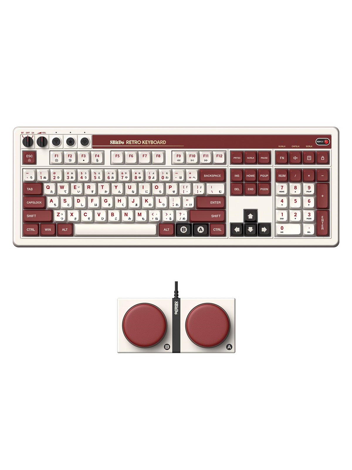 8BitDo Retro 108 Mechanical Keyboard Fami Edition - Englisch (US)