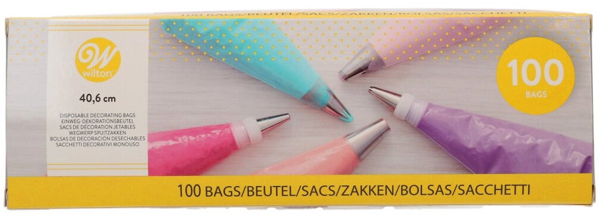 Wilton Wegwerp Spuitzakken, 40 cm, 100 stuks